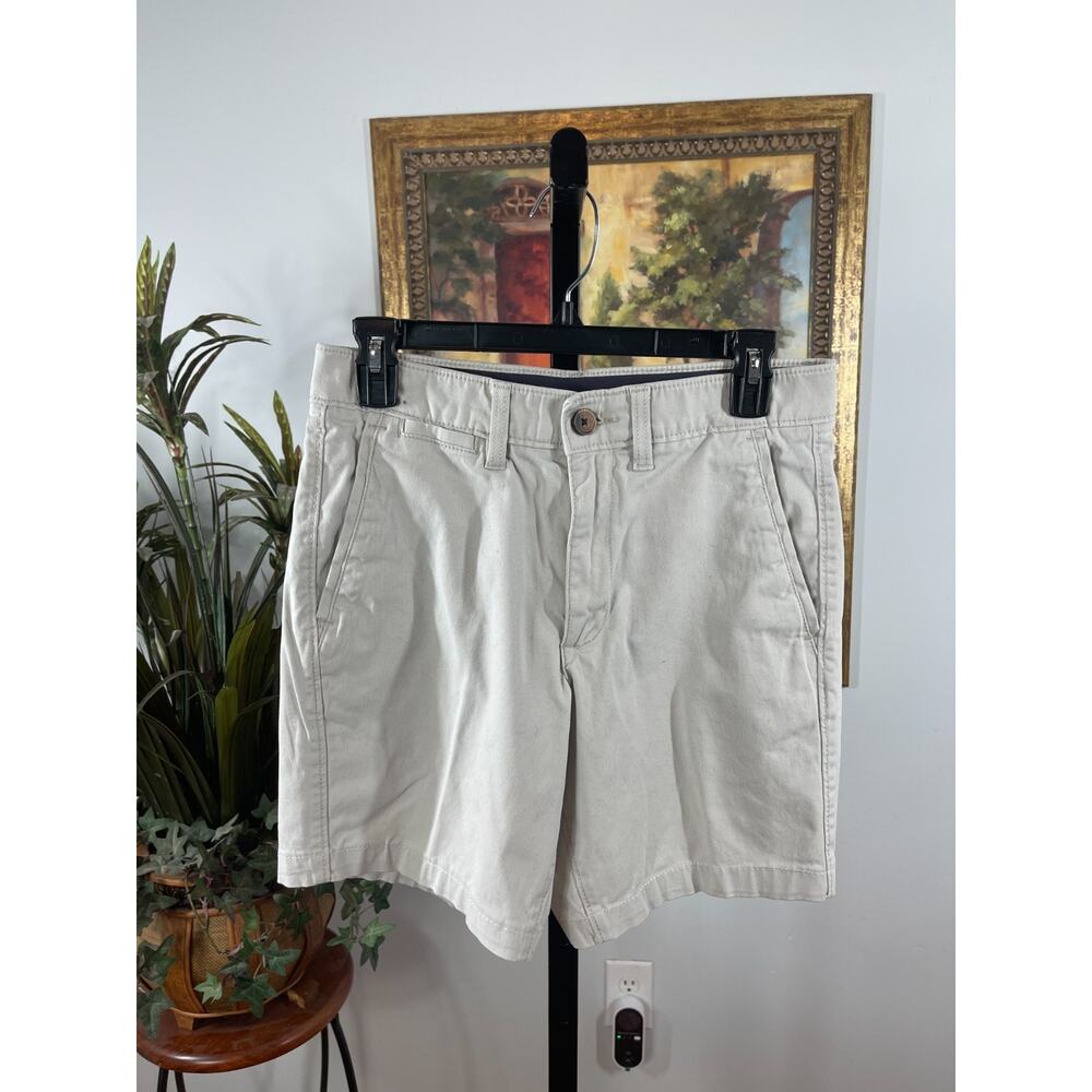 Sonoma Bermuda Shorts Men's Size 29 White Flat Front‎ Slash Pockets Academia